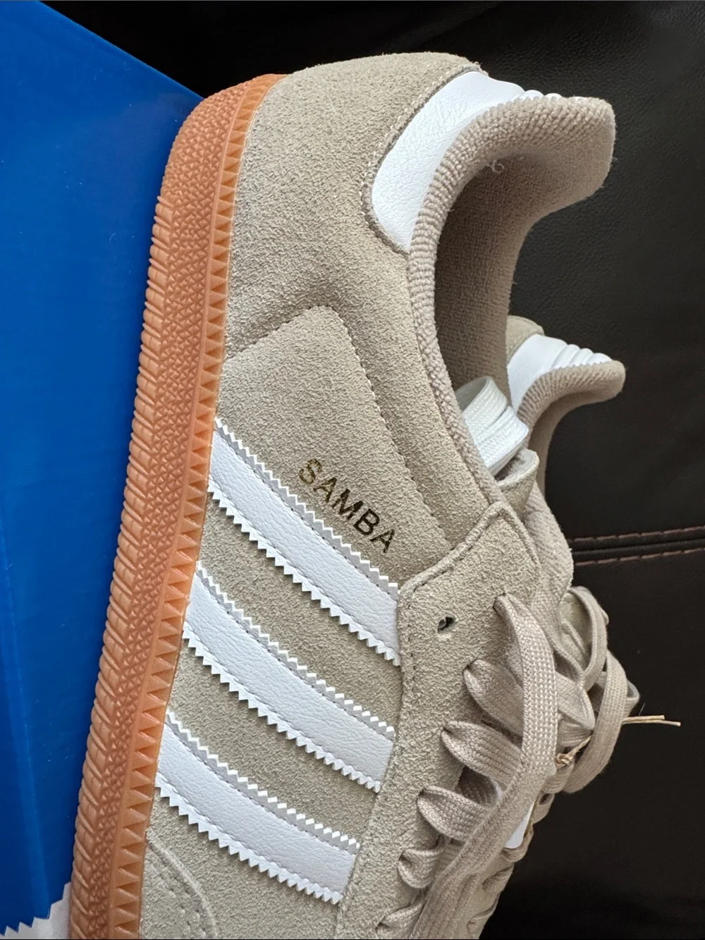 adidas Men’s Beige/Tan Suede Low-Profile Sneakers